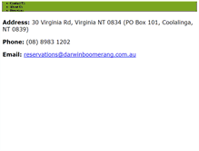 Tablet Screenshot of darwinboomerang.com.au